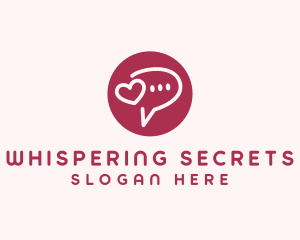 Flirty Love Message Chat logo design