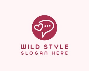 Flirty Love Message Chat logo design