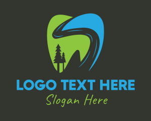 Rural - Pine Tree Tooth logo design