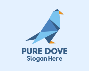 Dove Origami Papercraft logo design