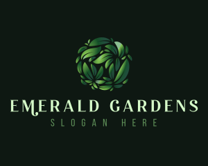 Organic Gardening Leaf logo design