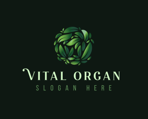 Organic Gardening Leaf logo design