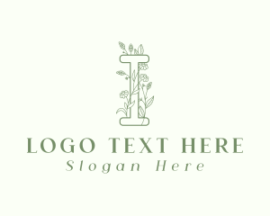 Natural - Nature Letter I logo design