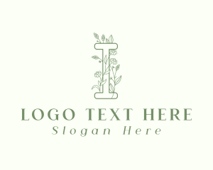 Flower - Nature Letter I logo design