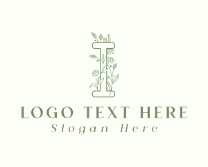 Flower Shop - Nature Letter I logo design