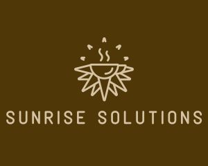 Brown Sunrise Cafe logo design