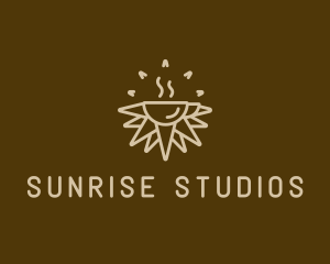 Brown Sunrise Cafe logo design