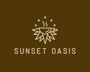 Brown Sunrise Cafe logo design