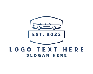 Transport - Convertible Car Vehicle logo design