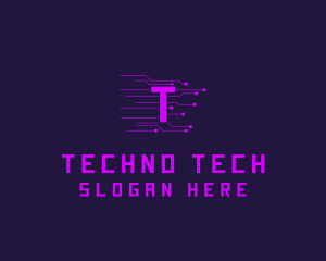 Techno - Electric Circuit Technology logo design