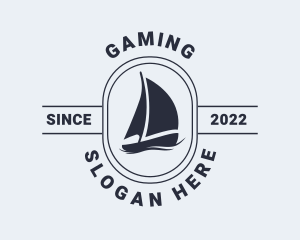 Ocean Sailing Boat Logo