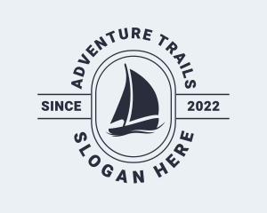 Ocean Sailing Boat logo design