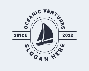 Ocean Sailing Boat logo design