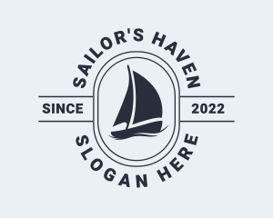 Ocean Sailing Boat logo design