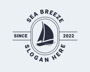 Ocean Sailing Boat logo design