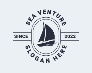 Ocean Sailing Boat logo design