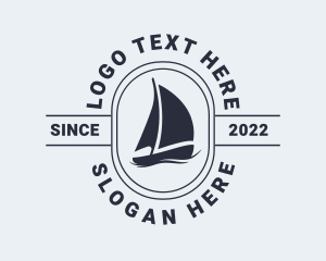 Ocean Sailing Boat Logo