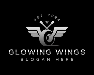 Tire Wings Mechanic logo design