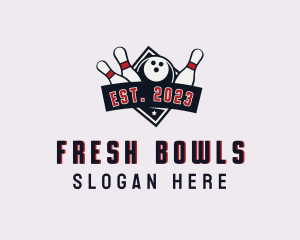 Varsity Tournament Bowling Sport logo design