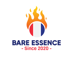 Flaming France Flag  logo design