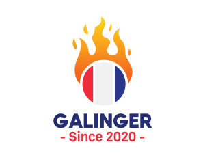 Sizzling - Flaming France Flag logo design