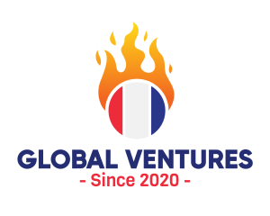 Olympics - Flaming France Flag logo design