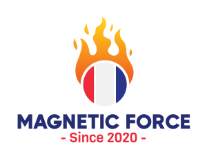 Flaming France Flag  logo design