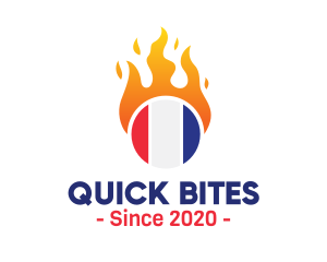 Flaming France Flag  logo design