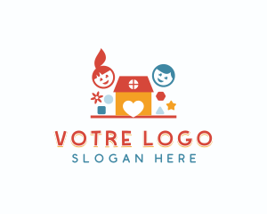 Childcare - Kindergarten Kids Learning logo design