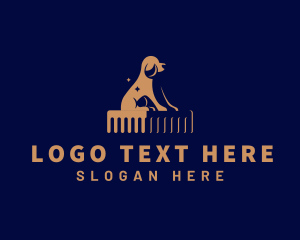 Canine - Dog Grooming Veterinarian Clinic logo design