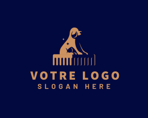 Dog Grooming Veterinarian Clinic Logo