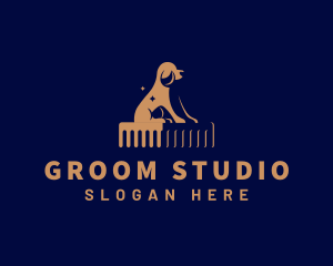 Groom - Dog Grooming Veterinarian Clinic logo design