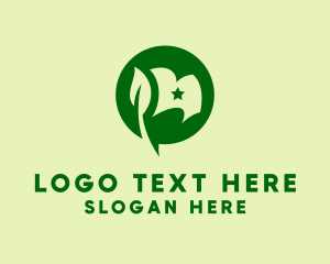 Seedling - Eco Friendly Flag logo design