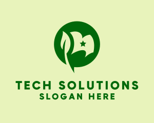 Organic Products - Eco Friendly Flag logo design