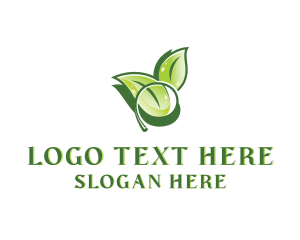 Eco - Organic Leaf Gardening logo design