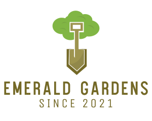 Tree Planting Shovel  logo design