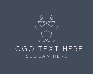 Interior Designer - Melted Heart Candle logo design