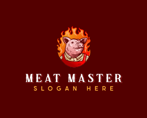 Fire Pig Pork Barbecue logo design