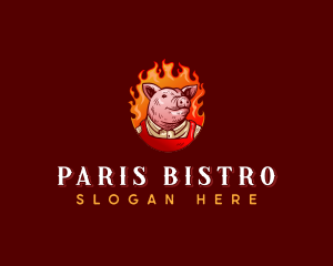 Fire Pig Pork Barbecue logo design