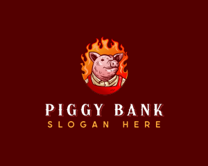 Fire Pig Pork Barbecue logo design