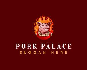 Fire Pig Pork Barbecue logo design