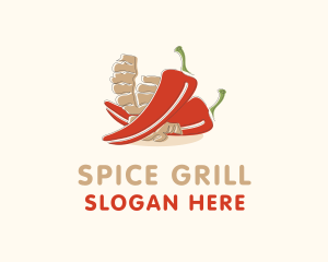 Chipotle - Ginger Chili Pepper logo design