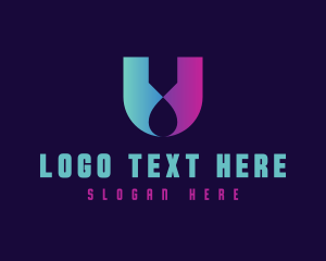 Futuristic - Abstract Futuristic Letter U logo design