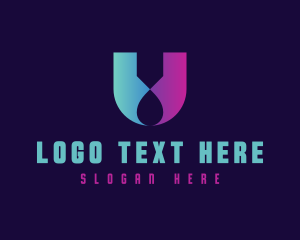 Software - Abstract Futuristic Letter U logo design