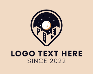 Office Space - Urban Building GPS Pin logo design