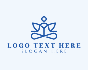 Peace - Wellness Yoga Meditation logo design
