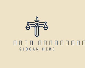 Justice - Sword Scales Legal logo design