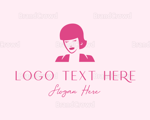 Pink Attendant Woman Logo