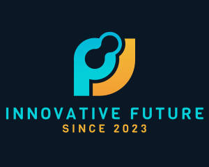 Future - Technology Letter PJ logo design
