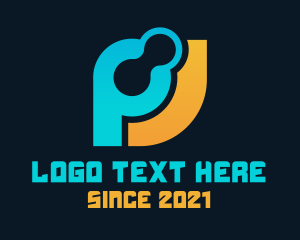 Future - Technology Letter P & J logo design